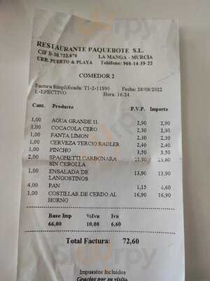 Restaurante Paquebote