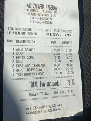 Kai Zaharra Restaurant Kaizaharra