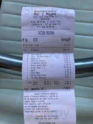 Restaurante Mar Y Magma
