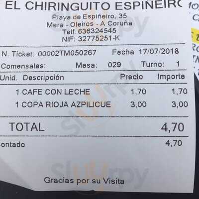 El Chiringuito Espineiro Playa