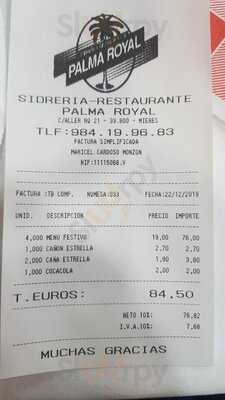 Sidrería Restaurante Palma Royal