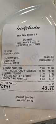 Bidebide Bar/restaurante