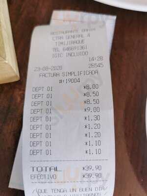 Bar Restaurante Bahía Timijiraque