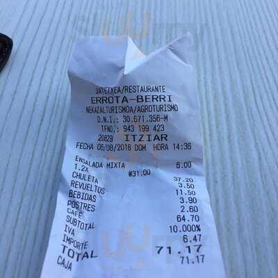 Restaurante Errota Berri En El Flysch