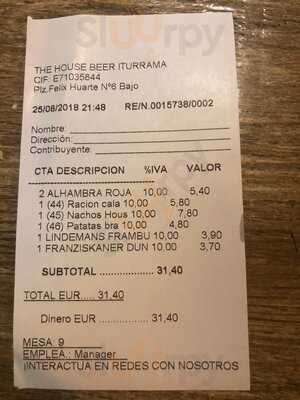 The House Beer - Pamplona Iturrama