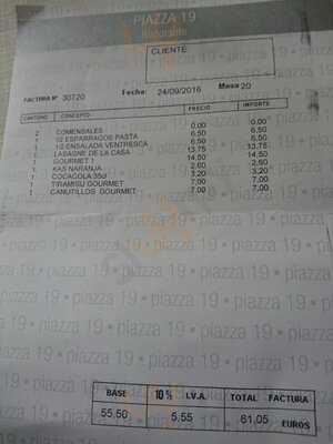 Restaurante Piazza 19