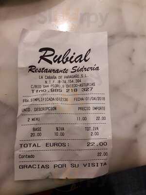 Restaurante Sidrería Rubial