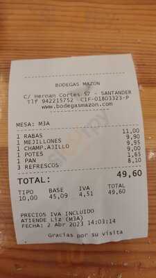 Restaurante Bodegas Mazón