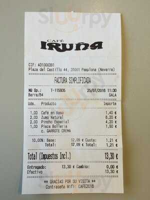 Restaurante Cafeteria Iruna