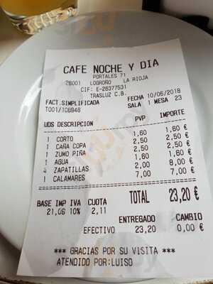 Cafetería Noche Y Día