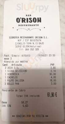 Bar Restaurante O'rison