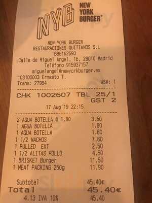 New York Burger Miguel Ángel
