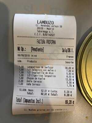 Abaceria Tapas Lambuzo Retiro