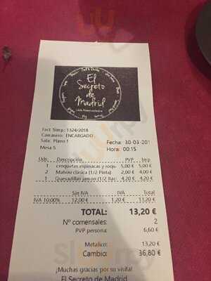El Secreto De Madrid Club Gastronomico