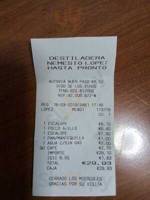 Restaurante Destiladera Lopez