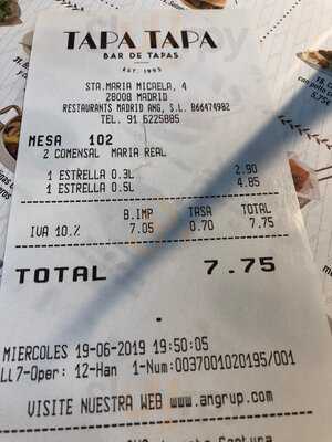 Tapa Tapa Santa María Micaela