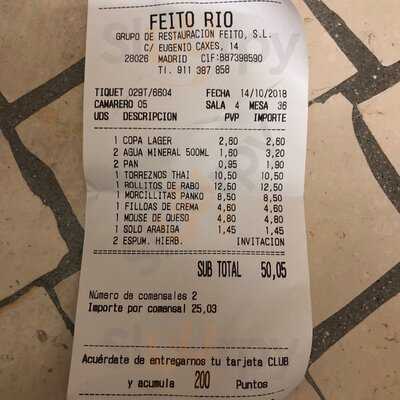 Feito​ Rio "la Tapería"