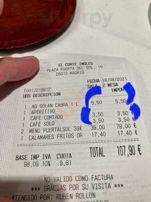 Chicote El Corte Inglés