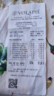 Taberna Del Volapié Paseo De La Castellana 124