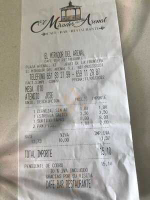 Restaurante El Mirador Del Arenal