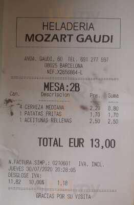 Gelateria Mozart Gaudí