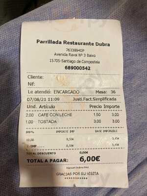 Restaurante Dubra