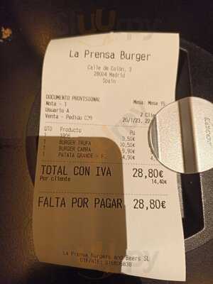 La Prensa Burgers And Beers- MalasaÑa
