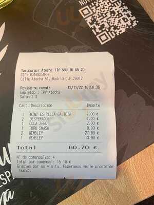 Toro Burger Lounge Atocha
