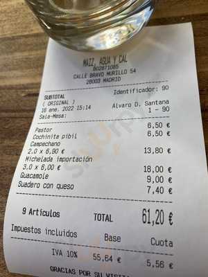 Maíz, Agua & Cal Bravo Murillo