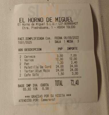 El Horno De Miguel
