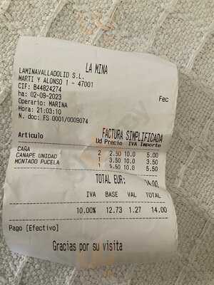 Restaurante La Mina (tapas Y Raciones)