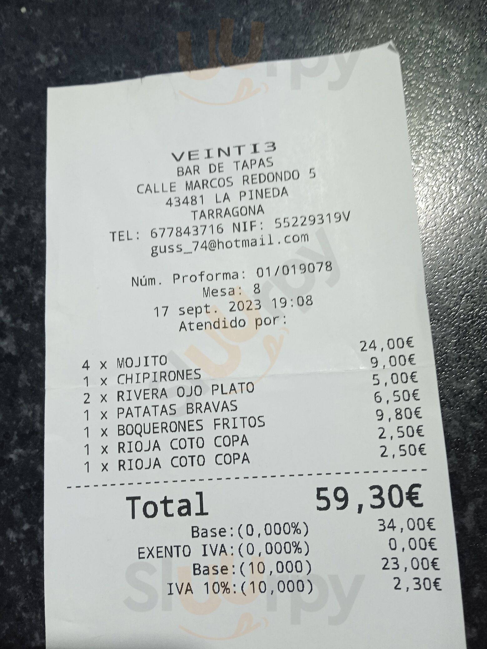 Veinti 3. (bar à Tapas)