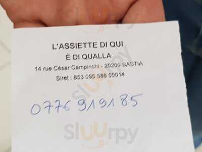 L'assiette Di Qui E Di Qualla Bastia