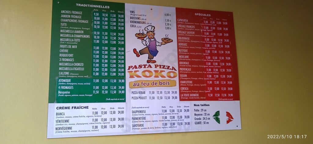 Chez Koko Pasta Pizza