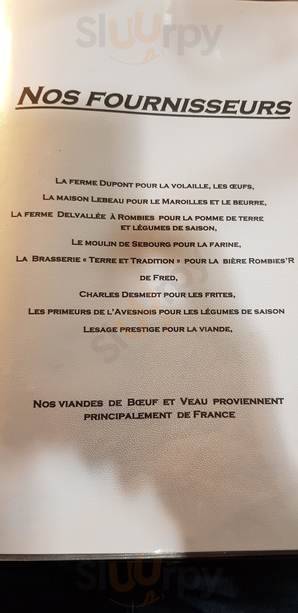 La Table De Fred