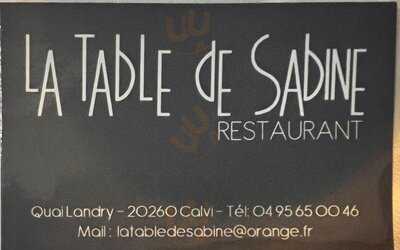 La Table De Sabine Calvi 