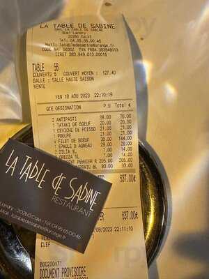 La Table De Sabine Calvi 