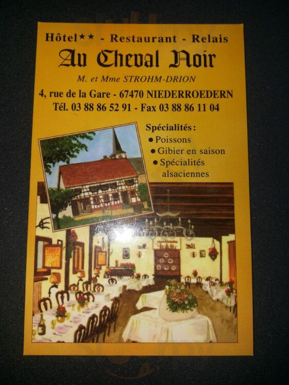 Restaurant De L'hôtel Au Cheval Noir