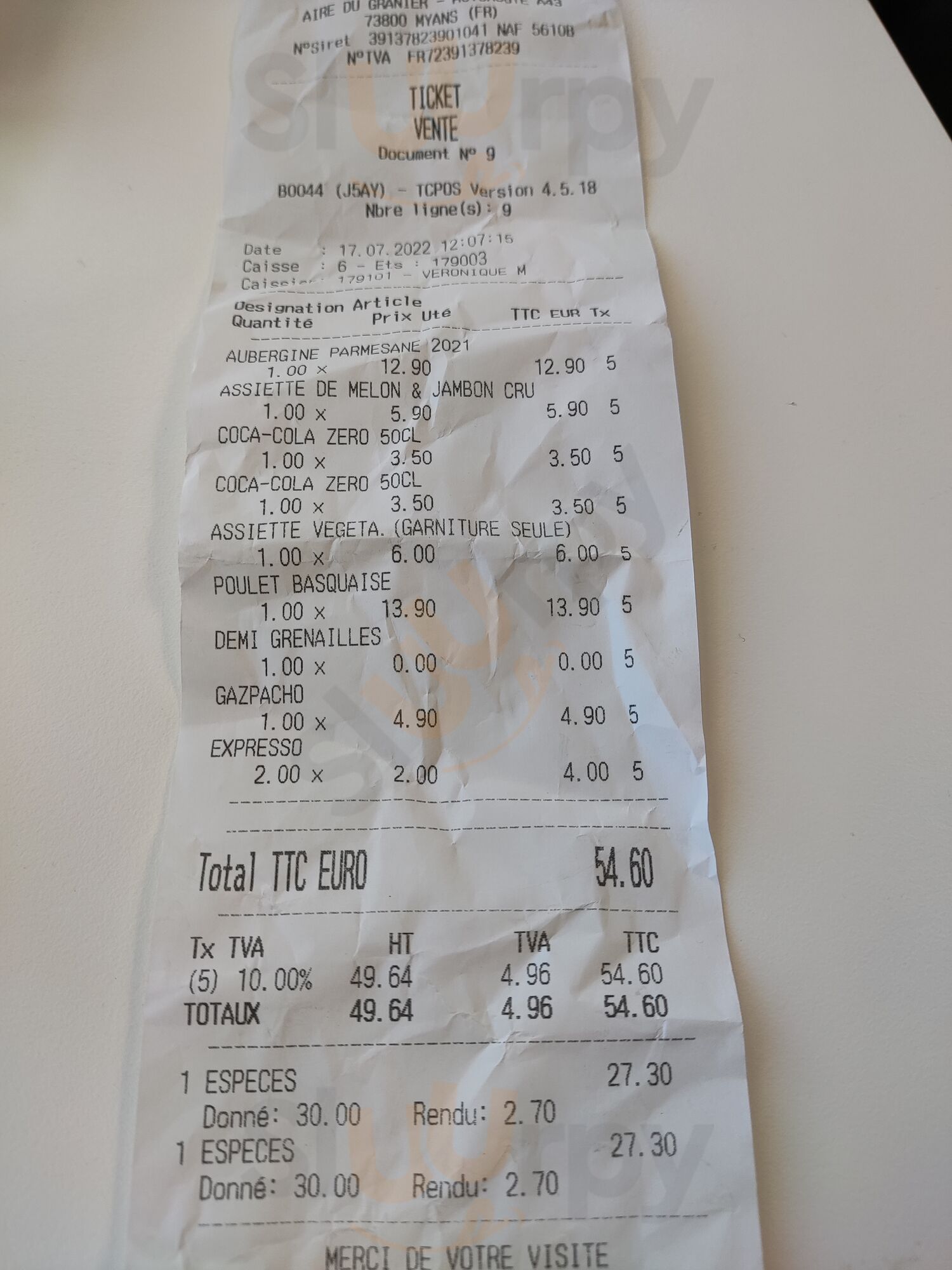Territoires De France - Autogrill Granier A43