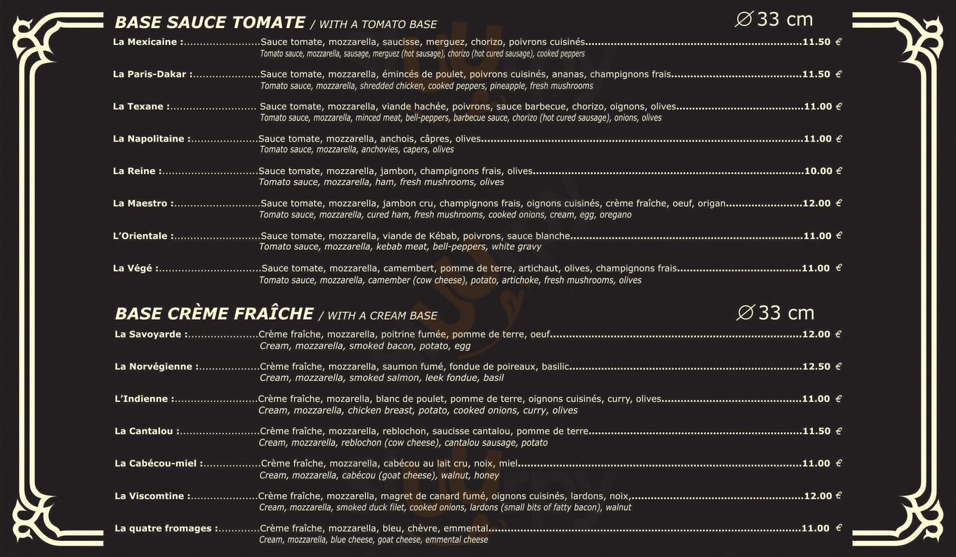 Pizza Artisanales Du Château