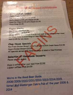 Fagin's Ale & Chop House