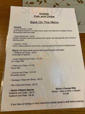 Drakes Fish And Chip Restaurant And Take Away