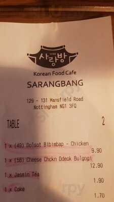 Sarangbang Korean Food Cafe