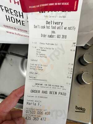 Toby Carvery Sheldon