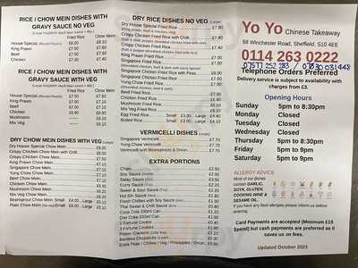 Yo Yo Chinese Takeaway