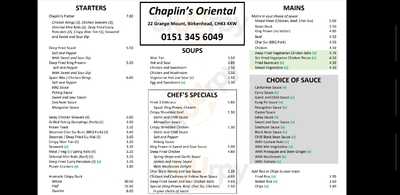 Chaplins Oriental