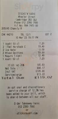 Sticks'n'sushi Cambridge