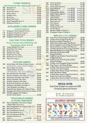 The Taste House, Chinese Takeaway