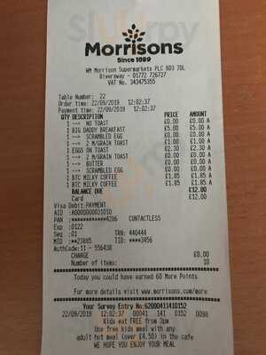 Morrisons Preston Riversway Cafe