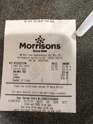 Morrisons Supermarket Cafe
